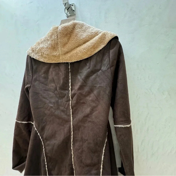 Kut From The Kloth || Bryton Faux Suede and Shearling Jacket Brown Medium - Picture 10 of 13